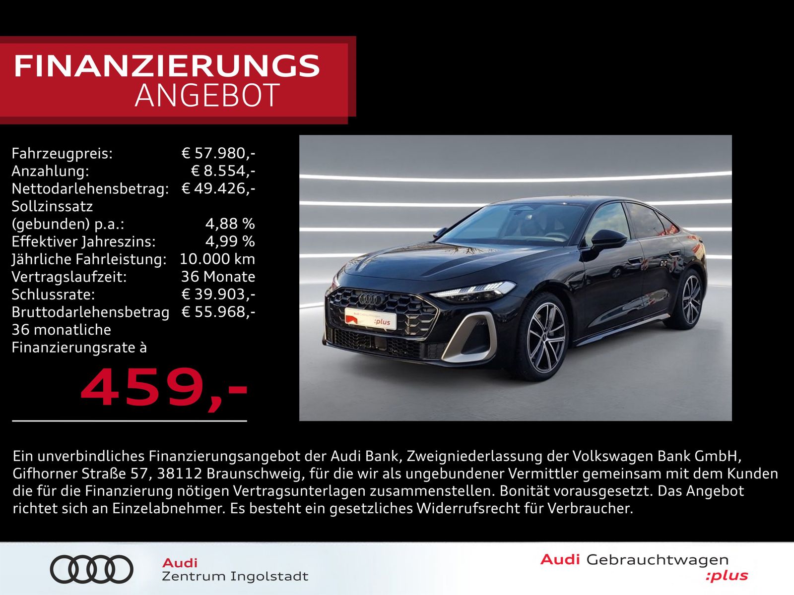 Audi A5 Limousine TDI qu 2x S line B&O MATRIX AHK 19"