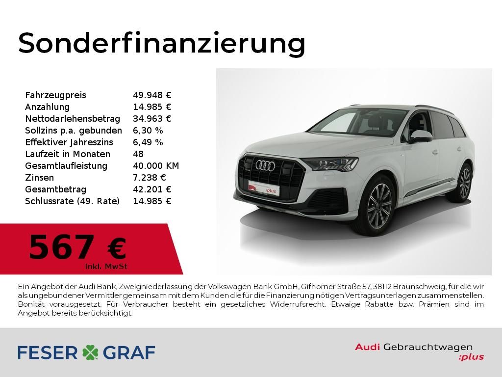 Audi Q7 50 TDI S line Ext/HD Matrix/Sitzbel+Mass/ACC+