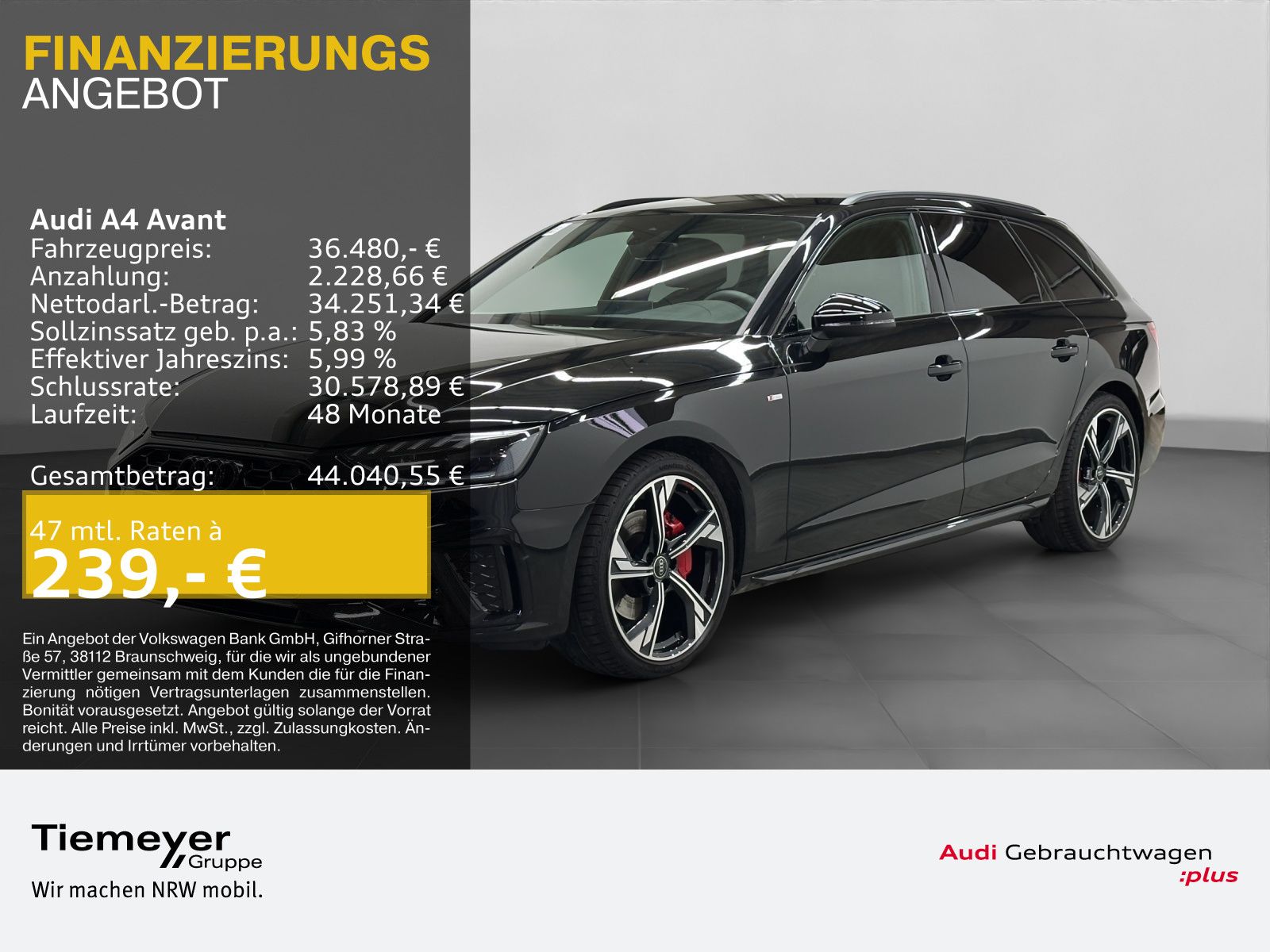Audi A4 Avant 40 TFSI Q 2x S LINE MATRIX AHK LM19 KAM