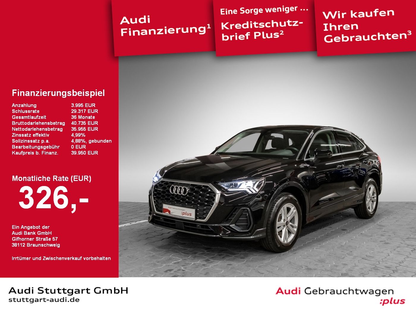 Audi Q3 Sportback 45 TFSI qu design selection - Samsaru's Car Outlet