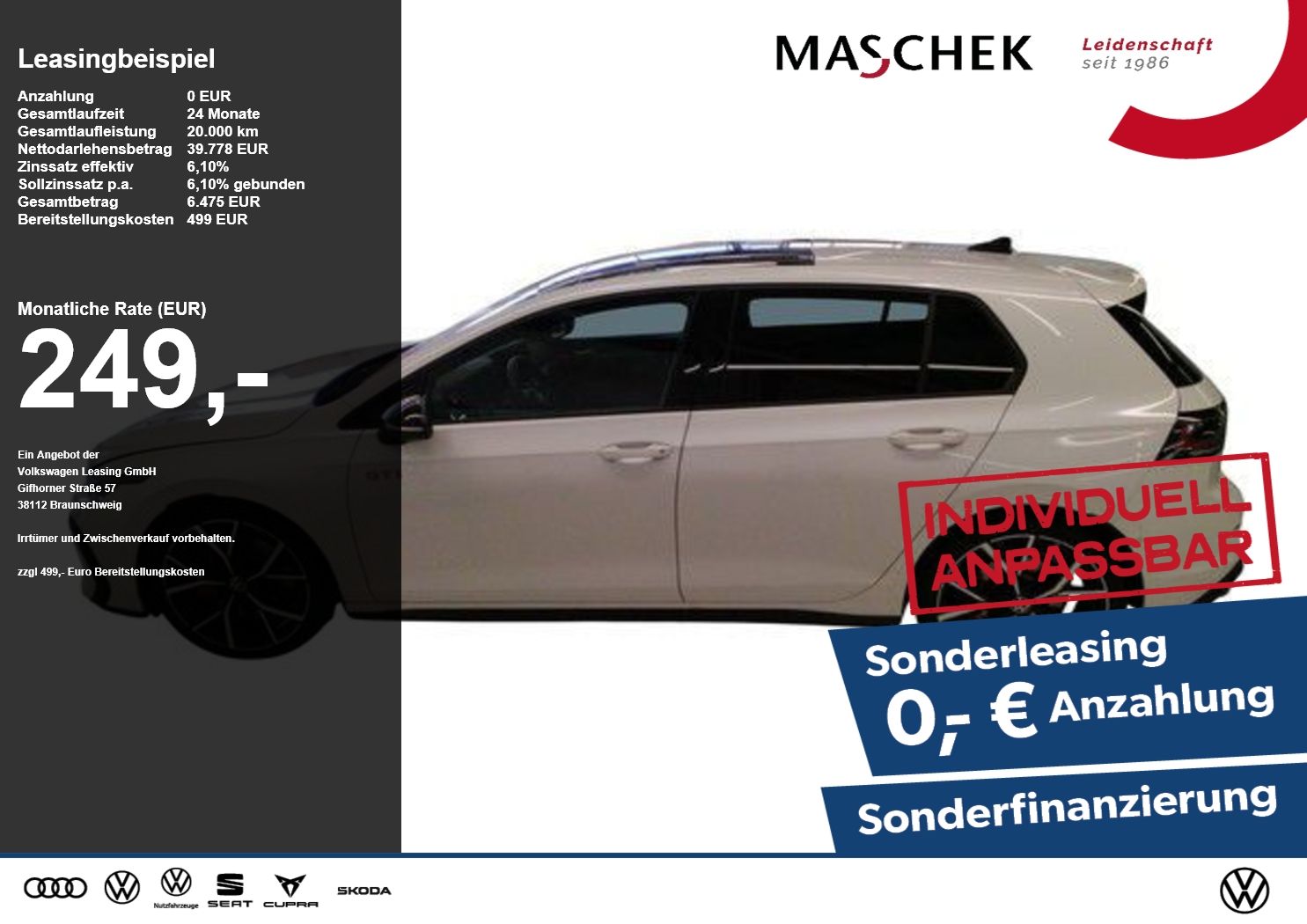Volkswagen Golf GTI Sonderleasing! Pano AHK HUD Navi AHK