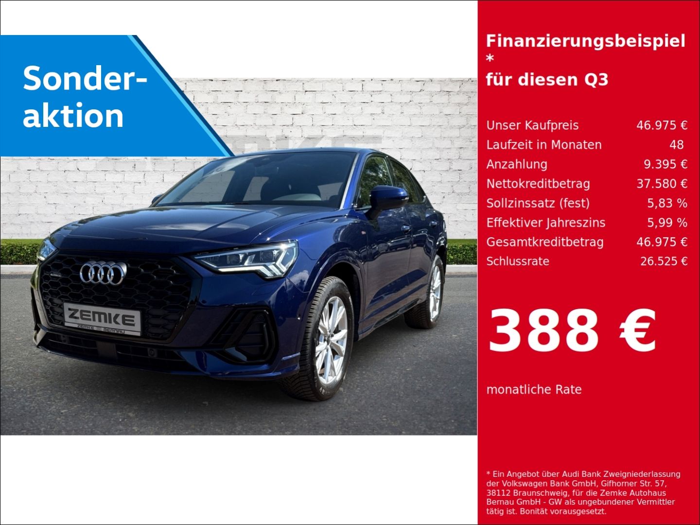Audi Q3 Sportback 45 TFSI S tronic S line - Samsaru's Car Outlet