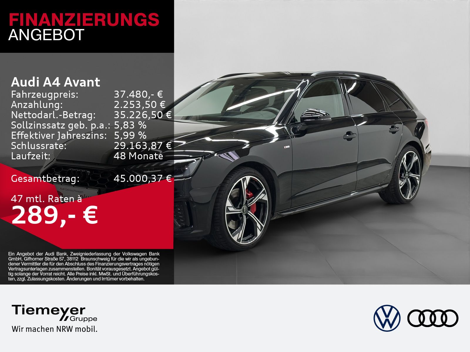 Audi A4 Avant 40 TFSI Q 2x S LINE LM19 AHK MATRIX-LED