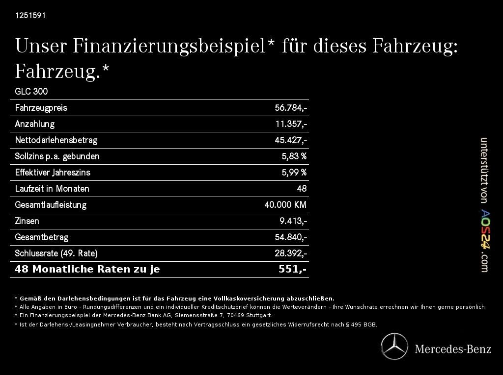 Mercedes-Benz GLC 300 de 4M AMG+Memo+Pano+Distr+AHK+H-Lenk+AIR