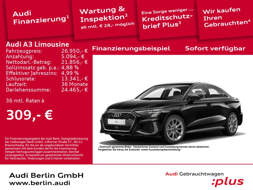 Audi A3 Limousine S line 35 TFSI - Samsaru's Car Outlet