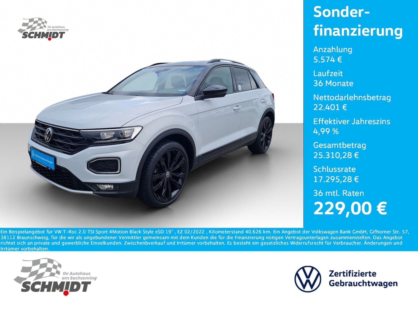 Volkswagen T-Roc 2.0 TSI Sport 4Motion Black - Samsaru's Car Outlet