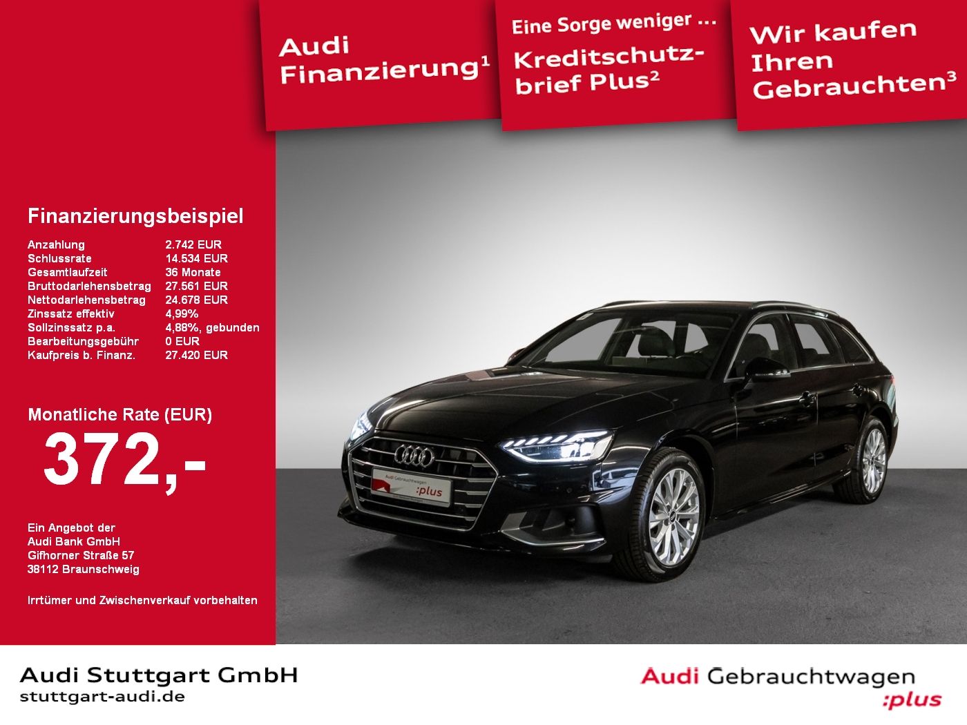 Audi A4 Avant 35 TDI advanced S line - Samsaru's Car Outlet