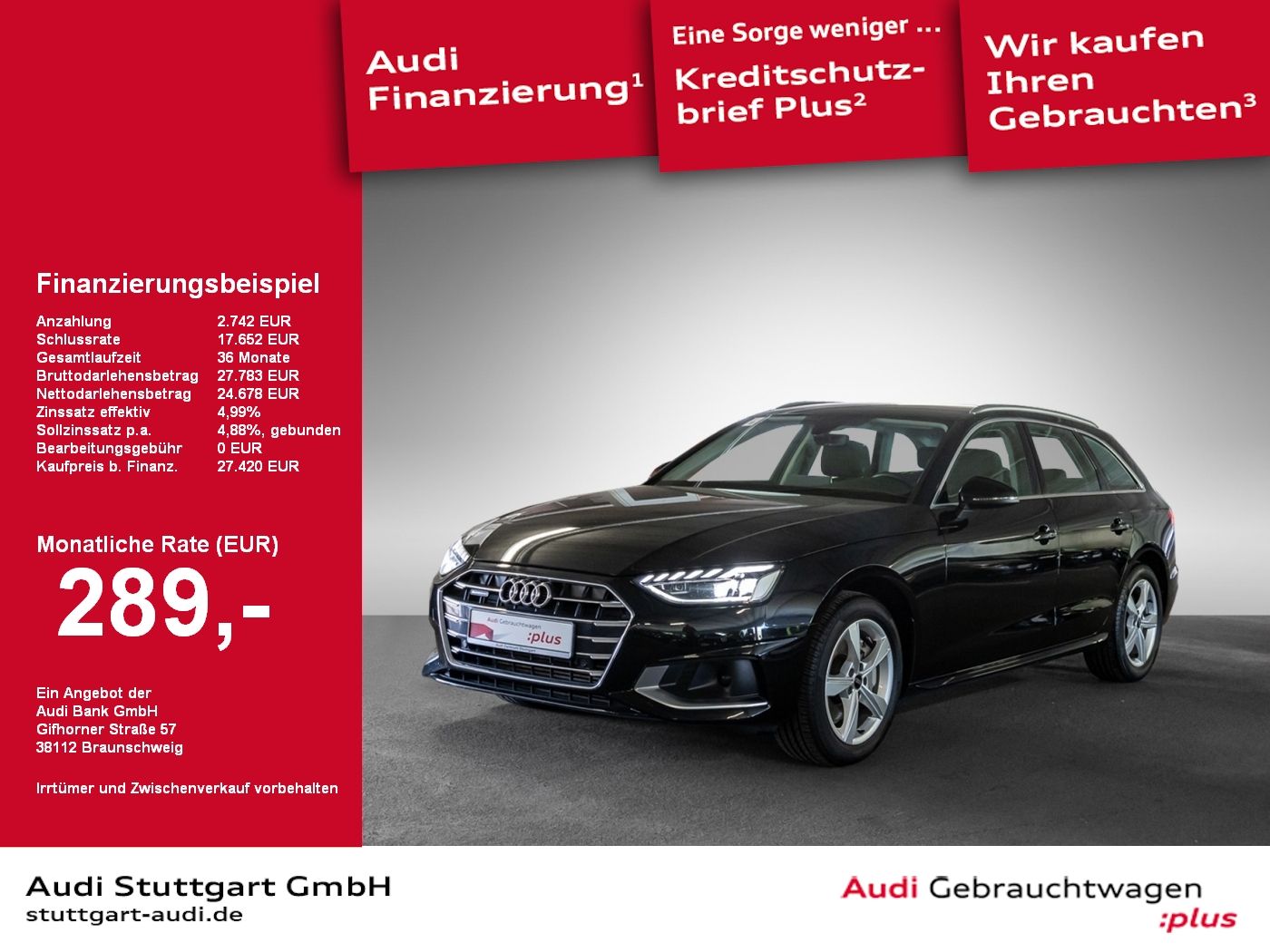 Audi A4 Avant 40 TFSI qu advanced - Samsaru's Car Outlet