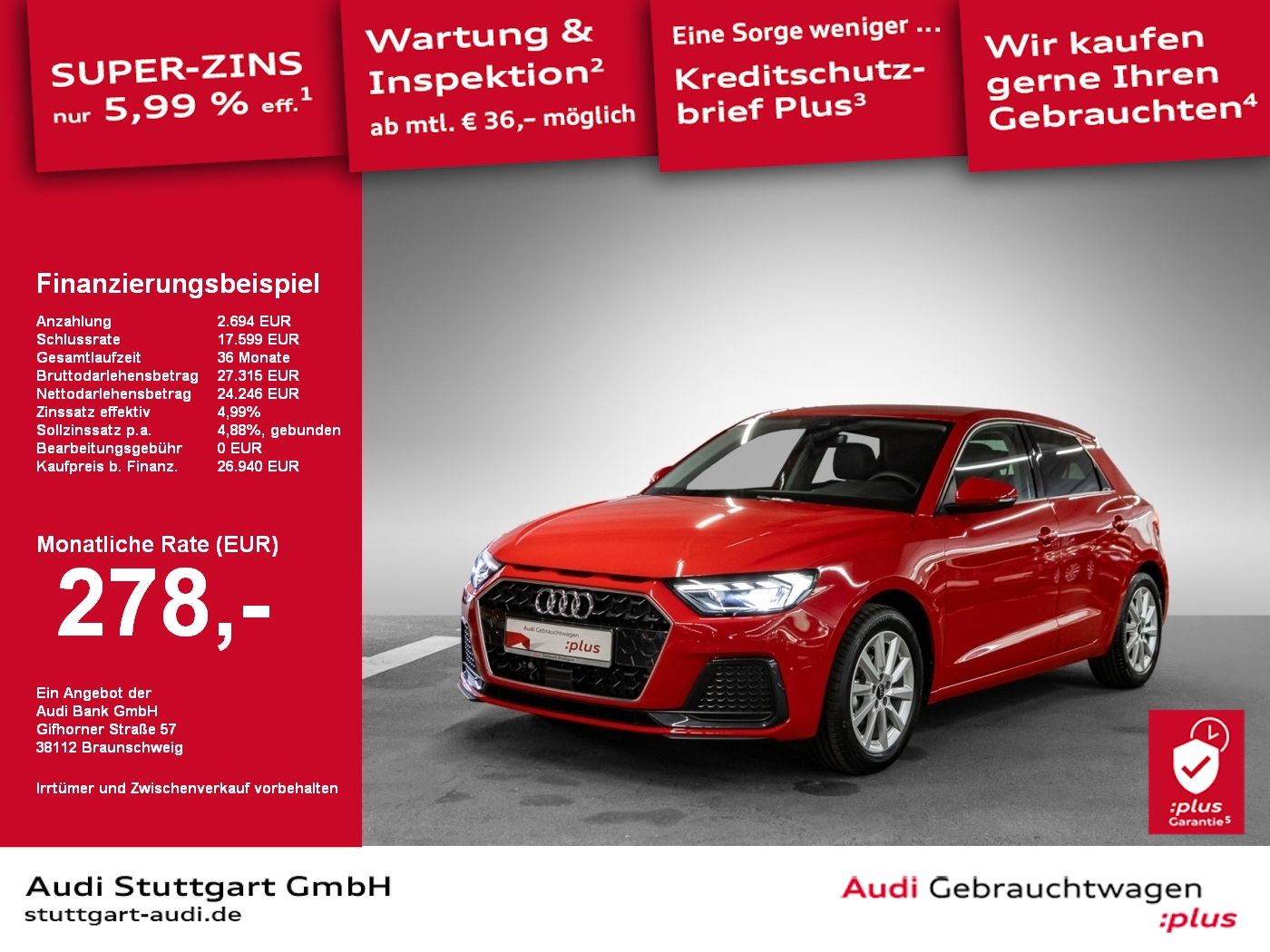 Audi A1 Sportback 25 TFSI S tronic - Samsaru's Car Outlet