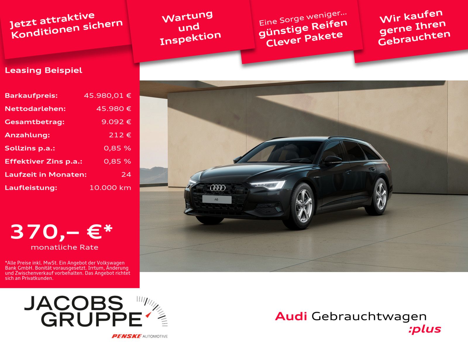 Audi A6 Avant 40TDI advanced Black - Samsaru's Car Outlet