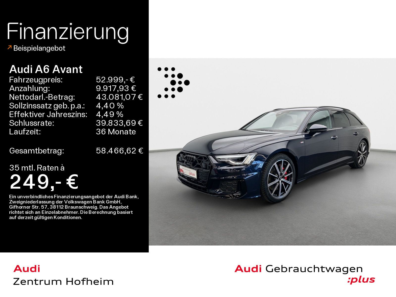 Audi A6 Avant 55 TFSIe qu 2x S line S tro*HUD*LED*Vir