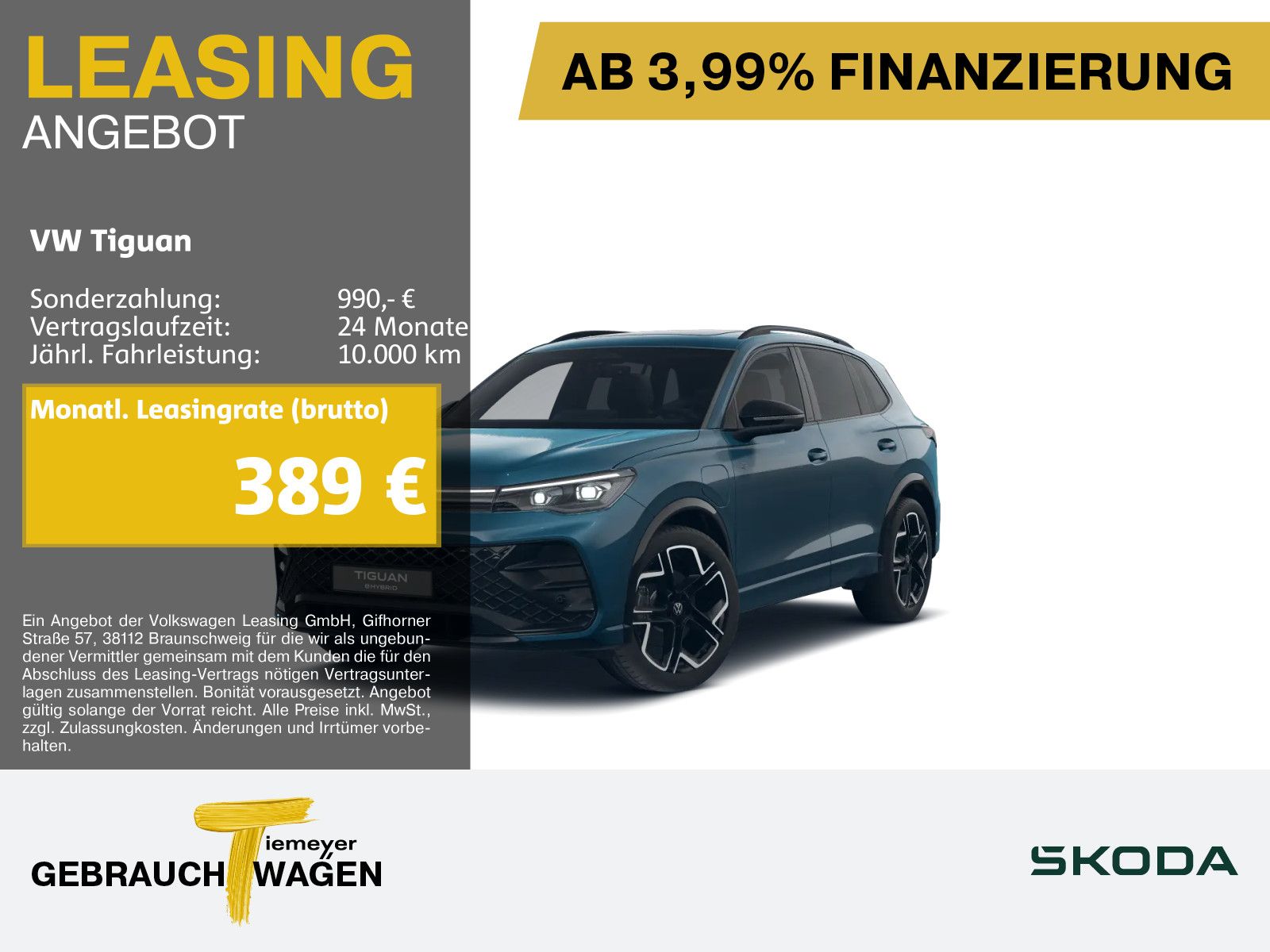Volkswagen Tiguan eHybrid R-LINE BLACK HARMAN LEDER PANO AH