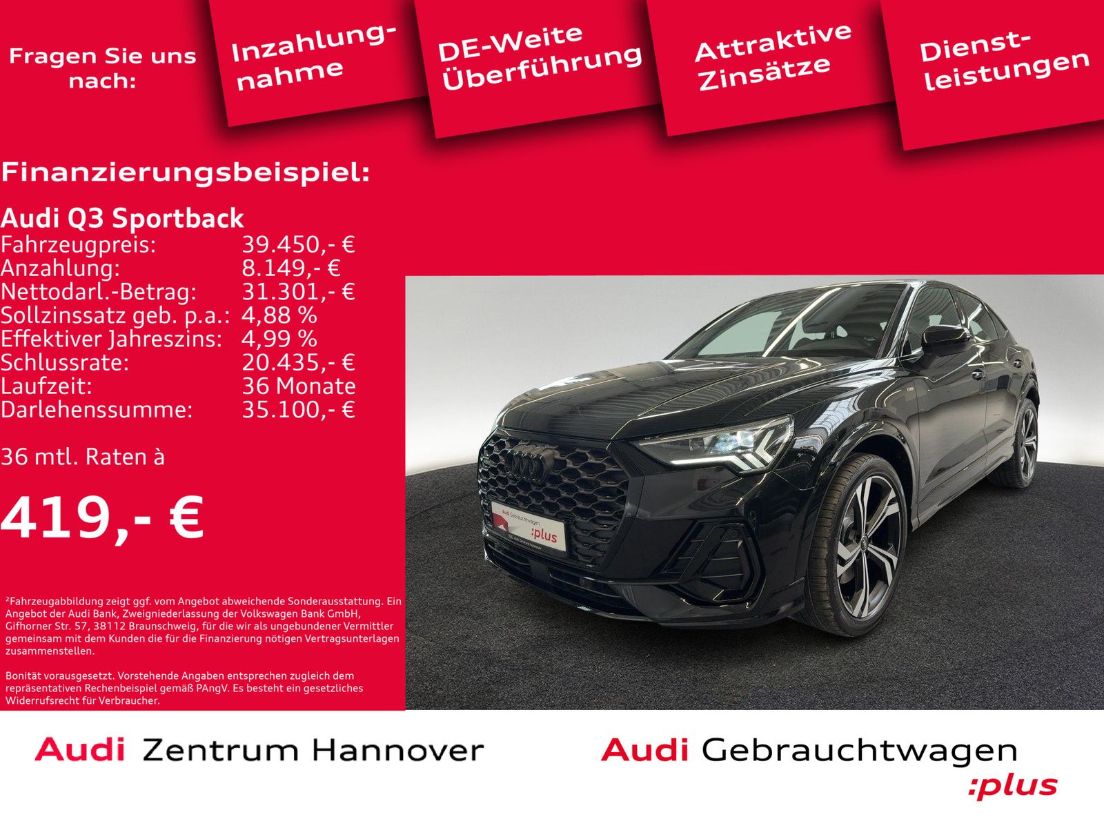 Audi Q3 Sportback S line 40 TDI quattro - Samsaru's Car Outlet