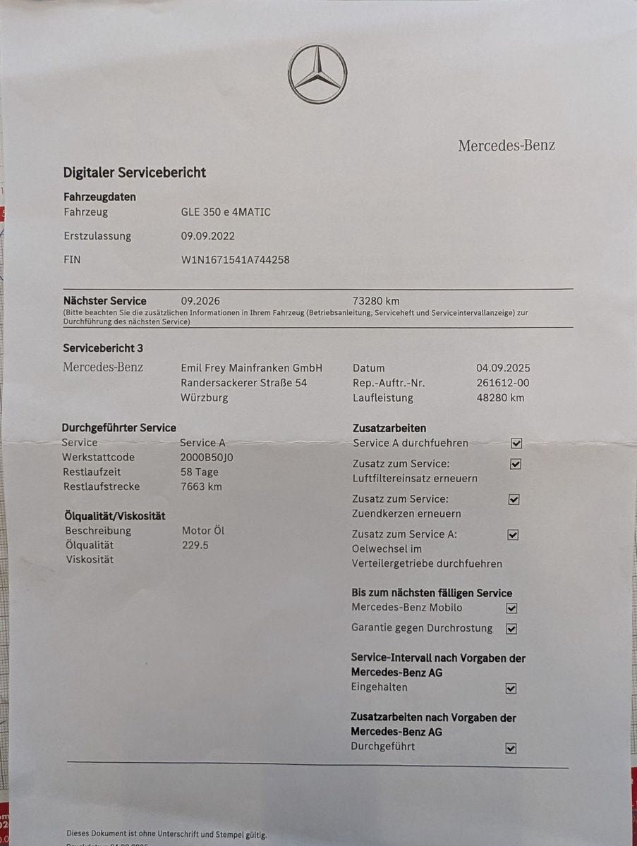 Mercedes-Benz GLE 350e4Matic*1Hd*Dis+*AHK*360°PANO*JungeSterne