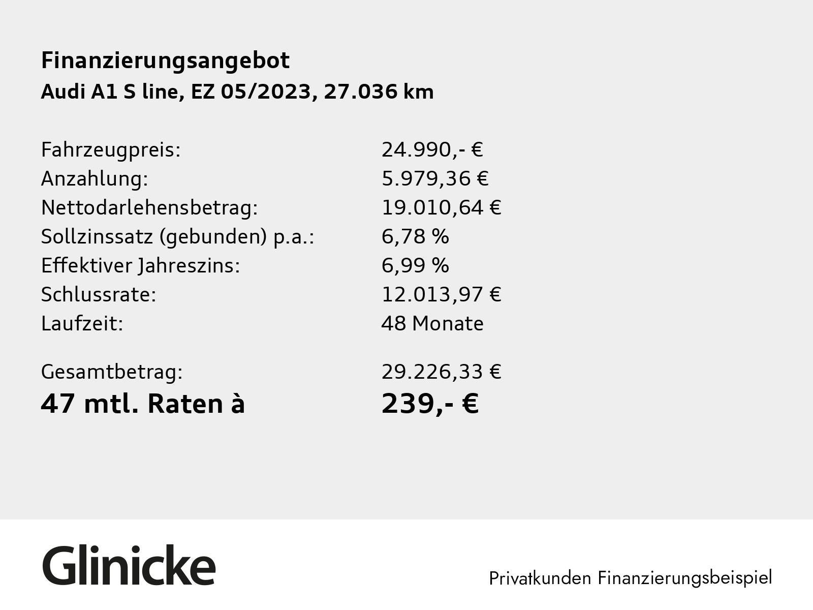 Audi A1 SB 30 TFSI S line Led Navi Kamera CarPlay