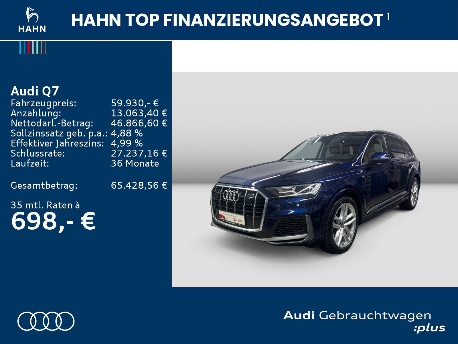 Audi Q7 55 TFSIe quattro S line AHK Pano HUD 360° ACC