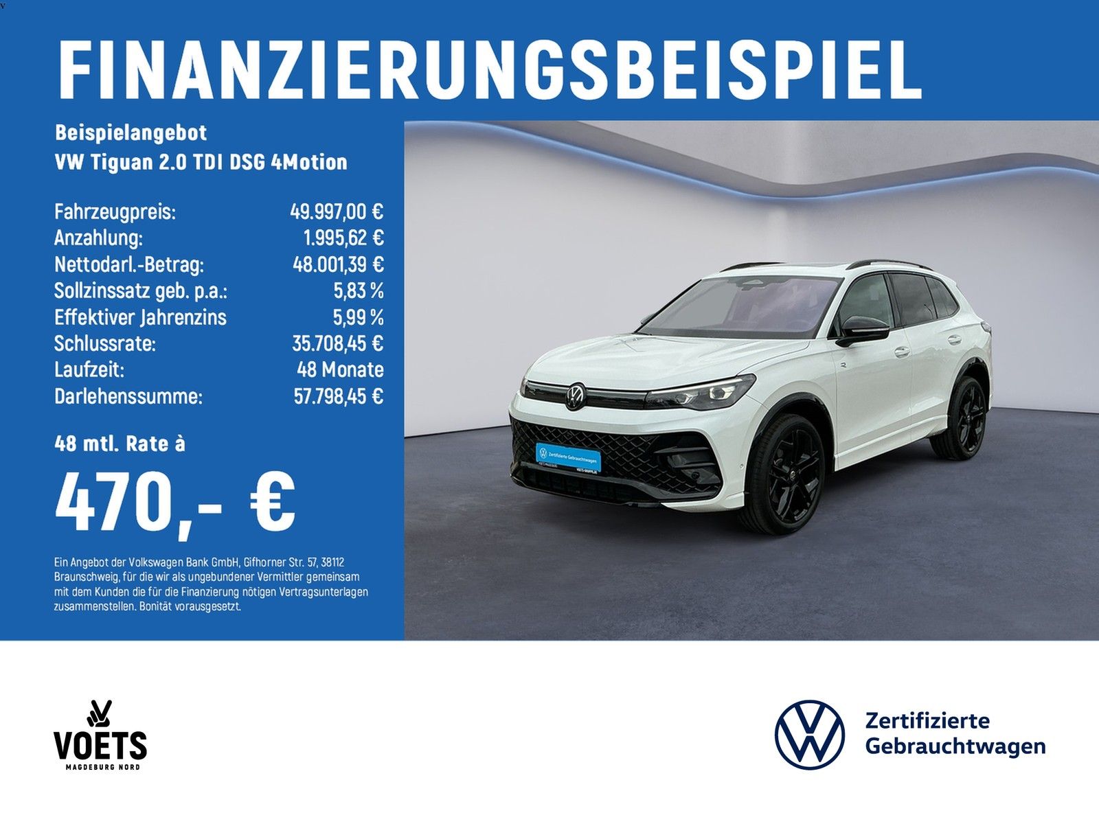 Volkswagen Tiguan 2.0 TDI DSG 4Motion R-Line PANO+AHK+STH+L