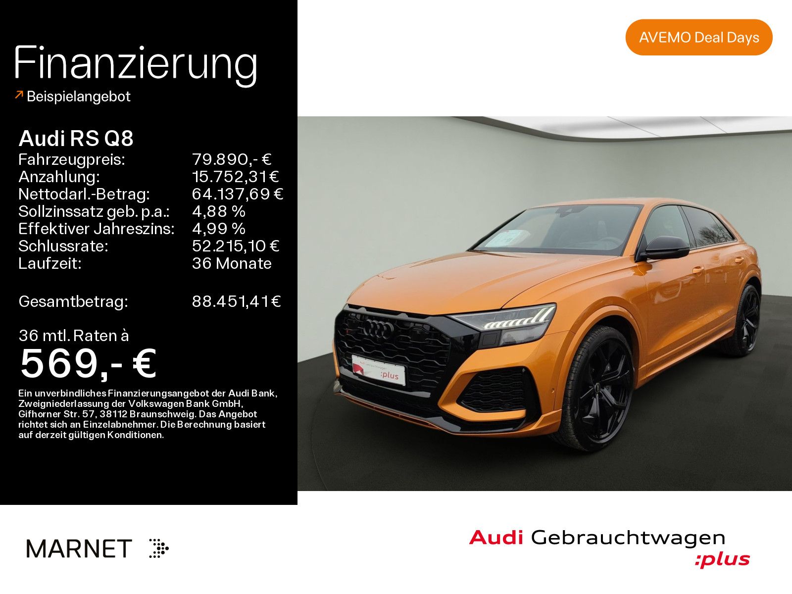 Audi RS Q8 4.0 TFSI quattro*Matrix*B&O*HeadUp*Standhe