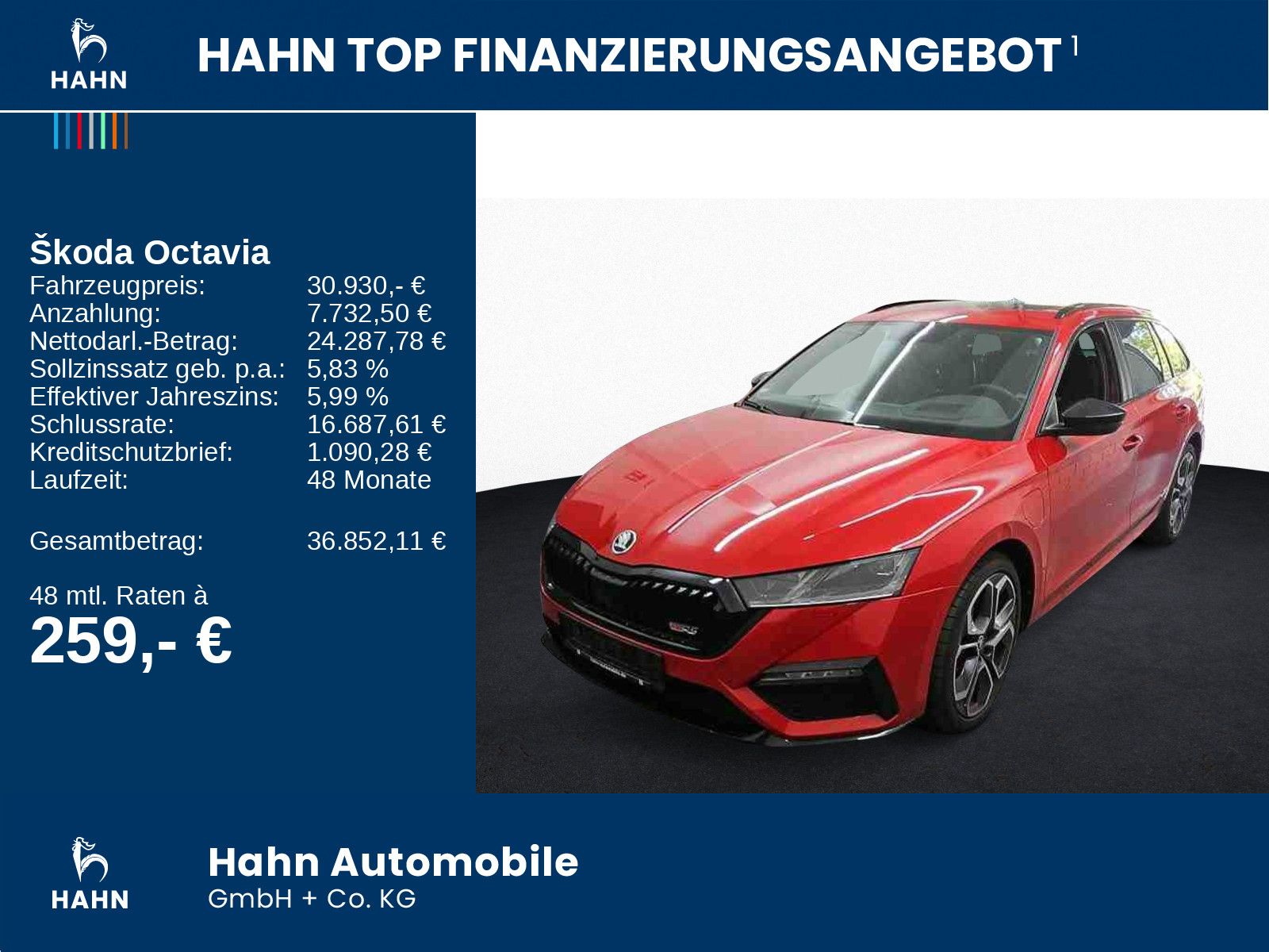 Skoda Octavia Combi RS 1.4TSI iV DSG AHK Pano HUD Navi