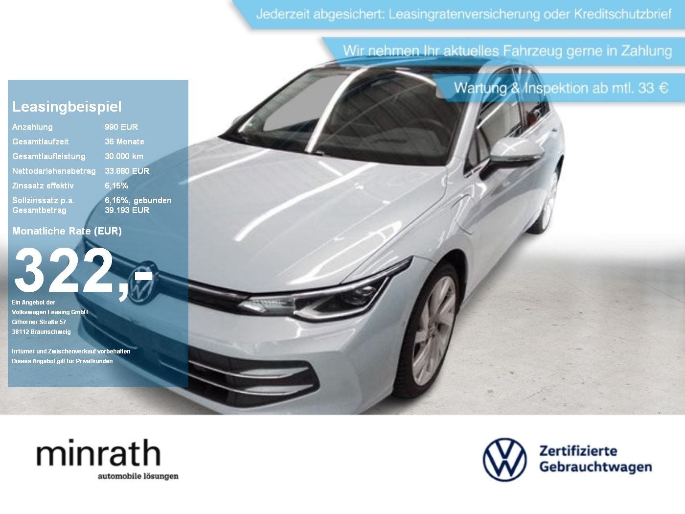 Volkswagen Golf VIII Style 1.5 eHybrid DSG MATRIX+APP+NAVI