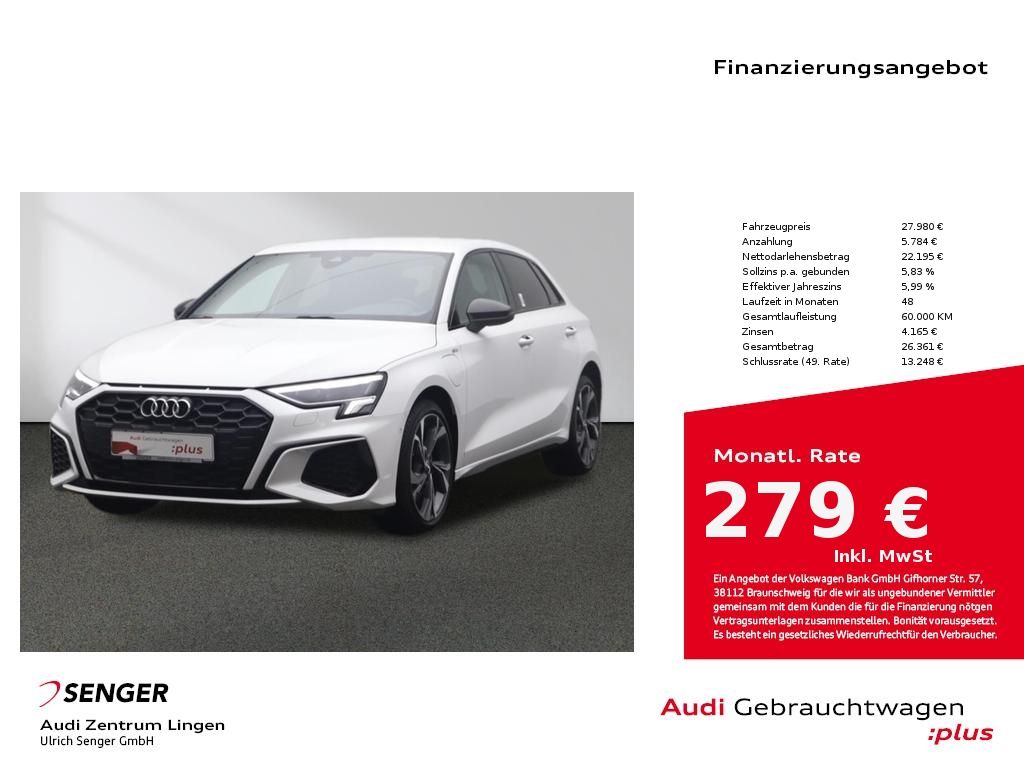 Audi A3 Sportback 45 TFSI e S line S tronic MMI LED