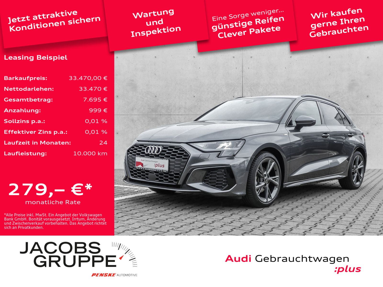 Audi A3 Sportback 30 TFSI S line - Samsaru's Car Outlet