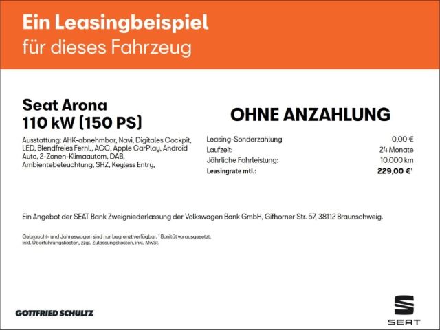 Seat Arona 1.5 TSI FR AHK KAMERA LED KEYLESS SITZH. A