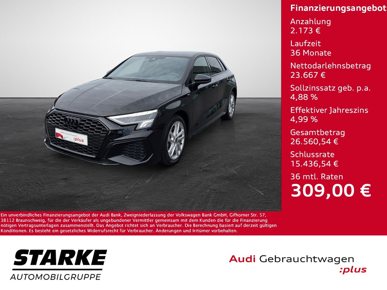 Audi A3 Sportback 40 TFSI e S tronic S line  Navi LED