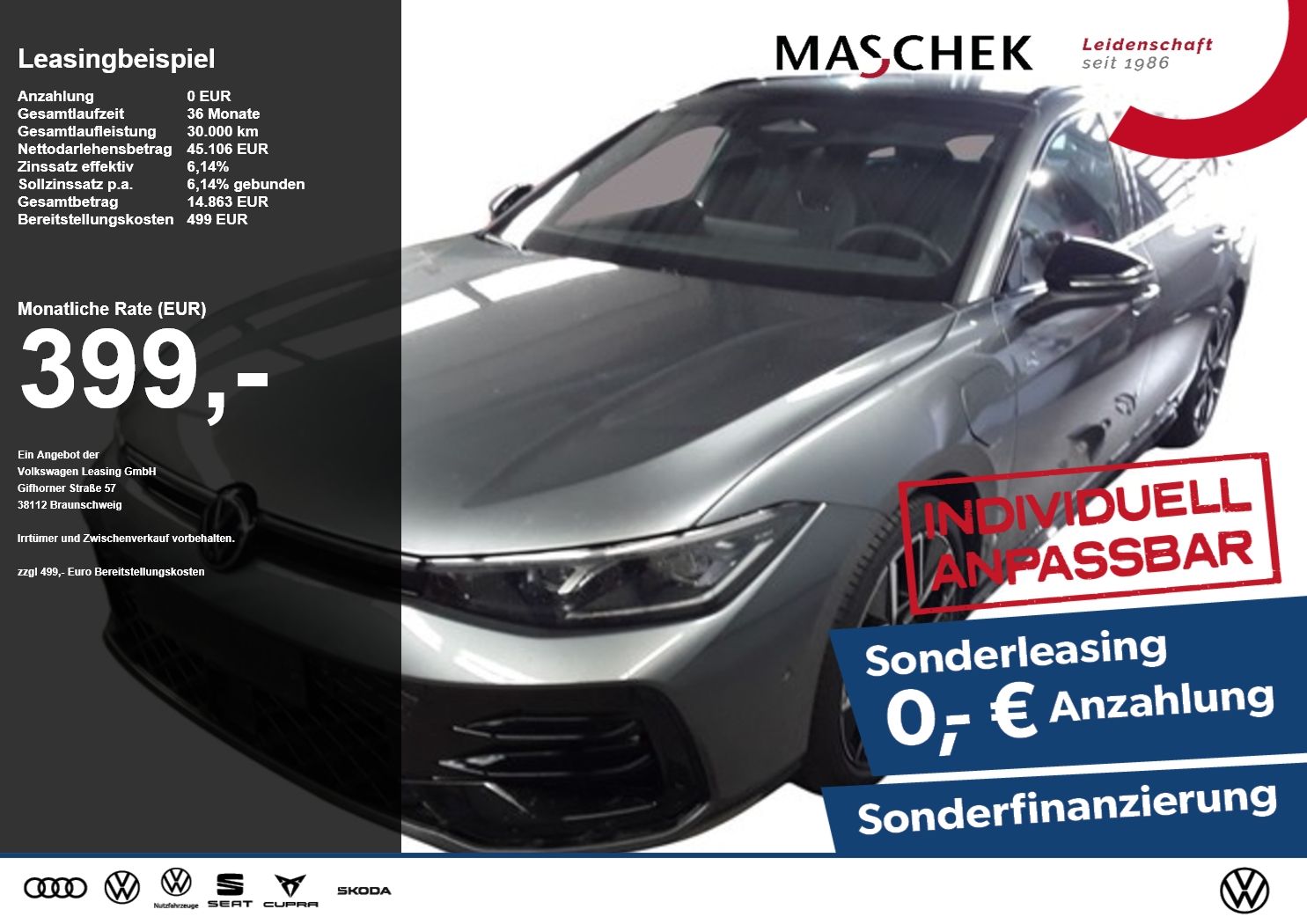 Volkswagen Passat R-Line 1.5 eHybrid AHK Panorama Anschluss