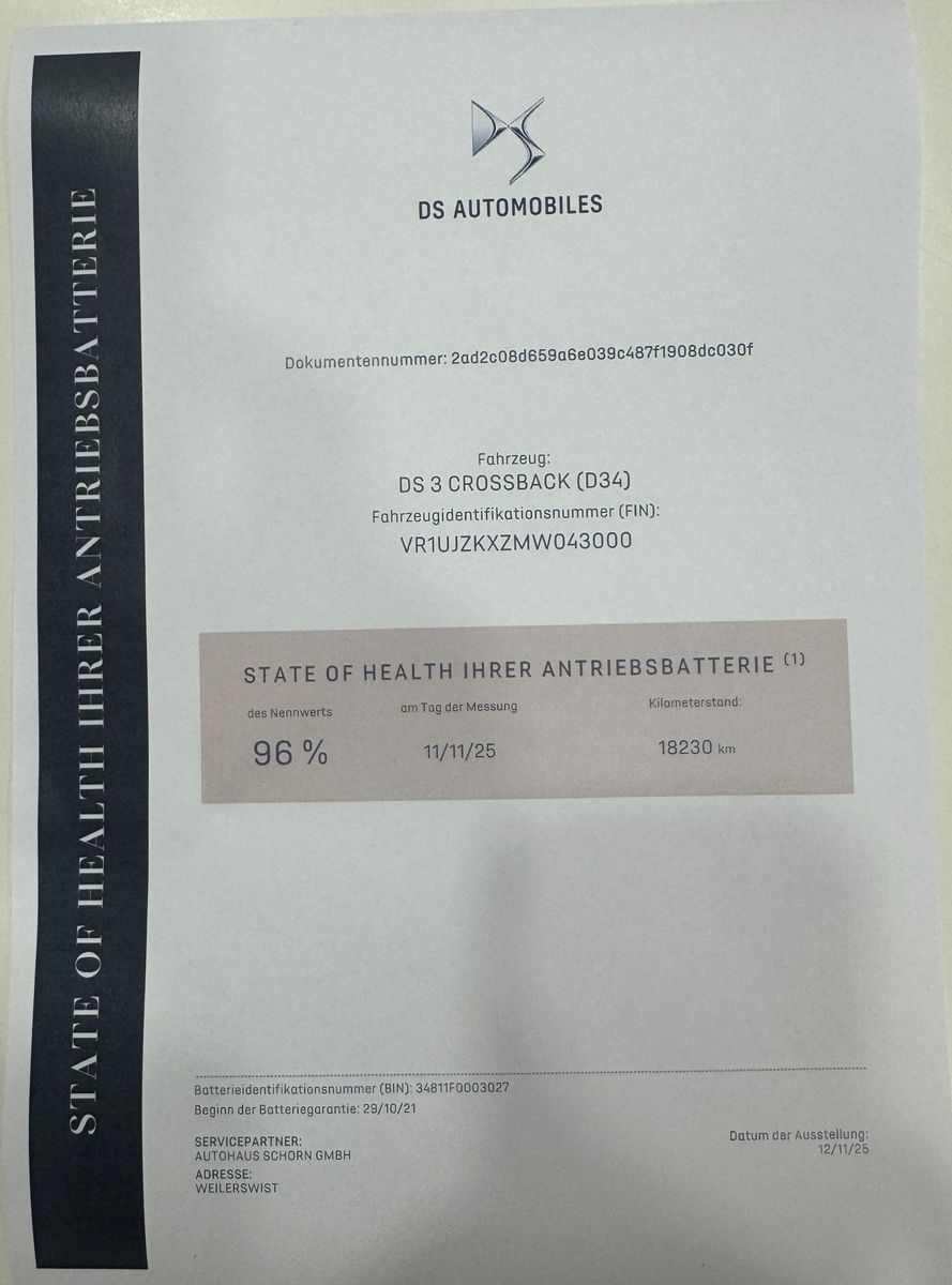 DS Automobiles DS3 CB E-TENSE INES DE LA FRES,LEASING MÖGLICH,1
