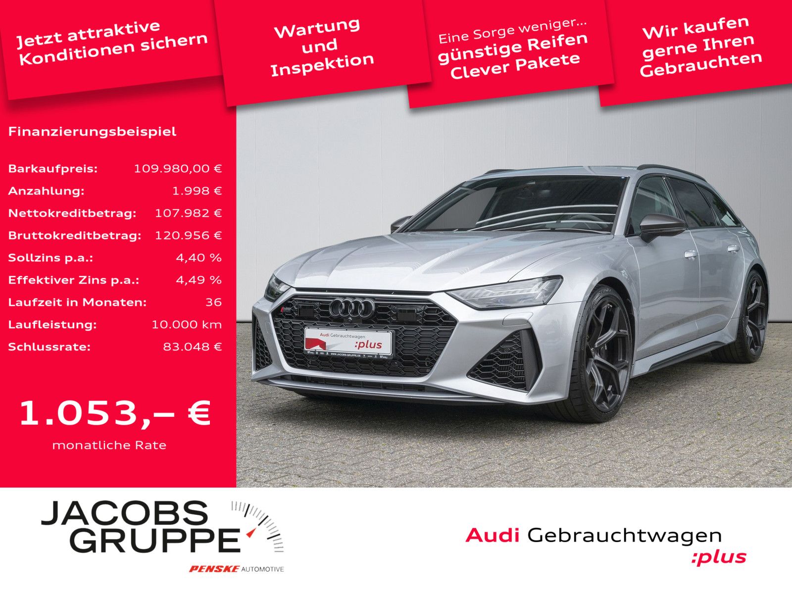 Audi RS 6 Avant performance 4.0 TFSI quattro B&O,HUD,