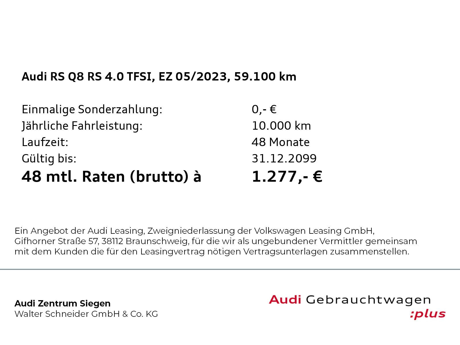 Audi RS Q8 4.0 TFSI quattro RS Essential Paket Dynami