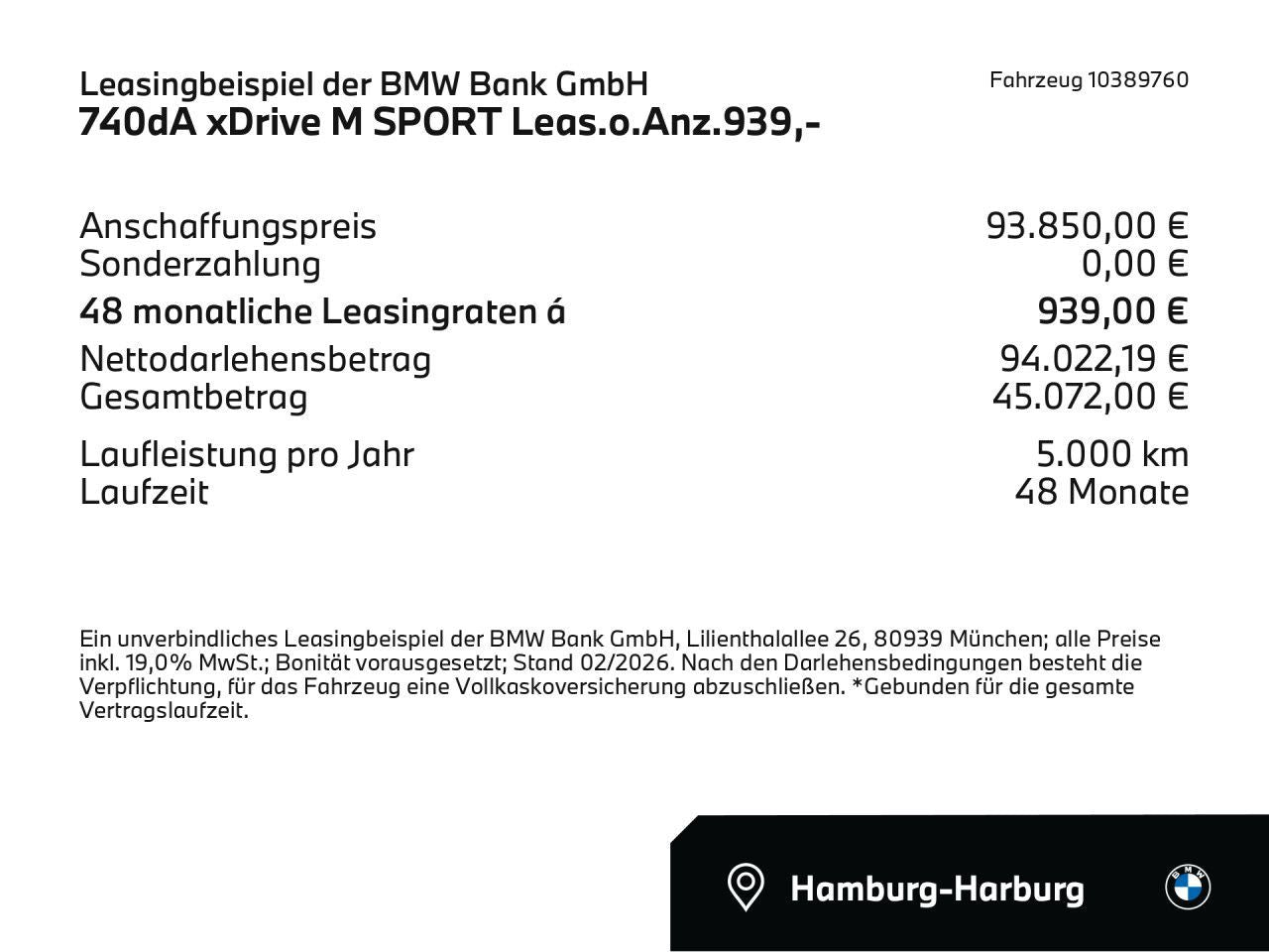 BMW 740dA xDr M SPORT SkyL,StHz,AHK,Lea.o.Anz.939,-
