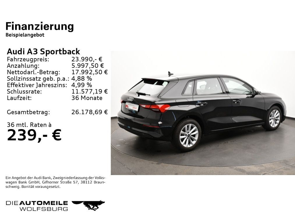 Audi A3 Sportback 30 TFSI S tronic NAVI/LED/SITZHZ