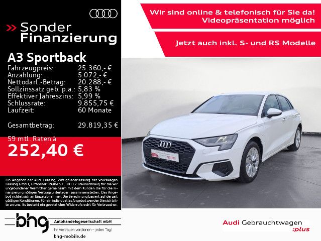 Audi A3 Sportback 40 TFSIe S-tronic Navi Virtual GRA