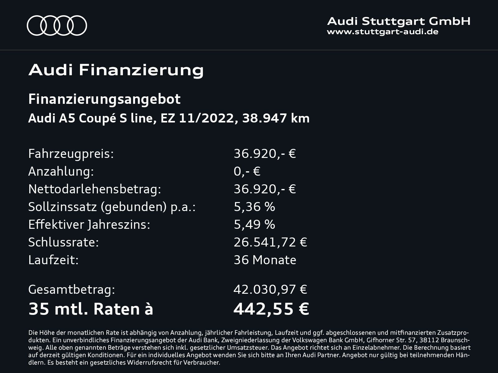 Audi A5 Coupé 45 TFSI quattro S line AHK Keyless 19''