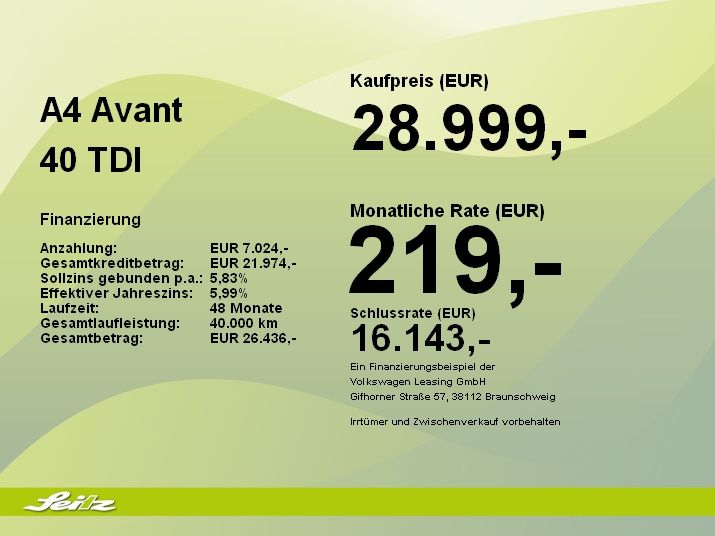 Audi A4 Avant 40 TDI quattro advanced - Samsaru's Car Outlet