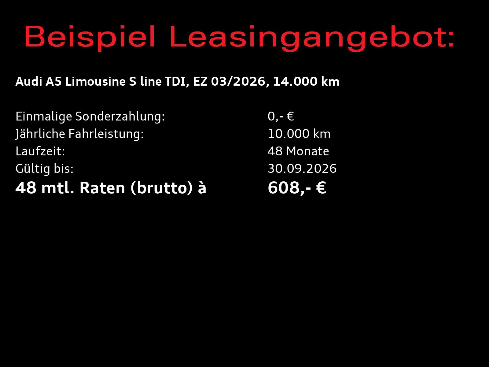 Audi A5 Limousine S-Line TDI quattro S-tronic / AHK