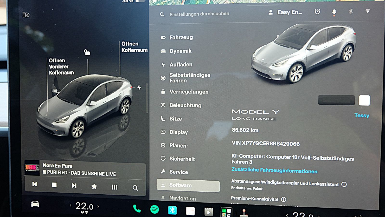 Tesla Model Y Long Range RWD,  Model 2024, Glasdach
