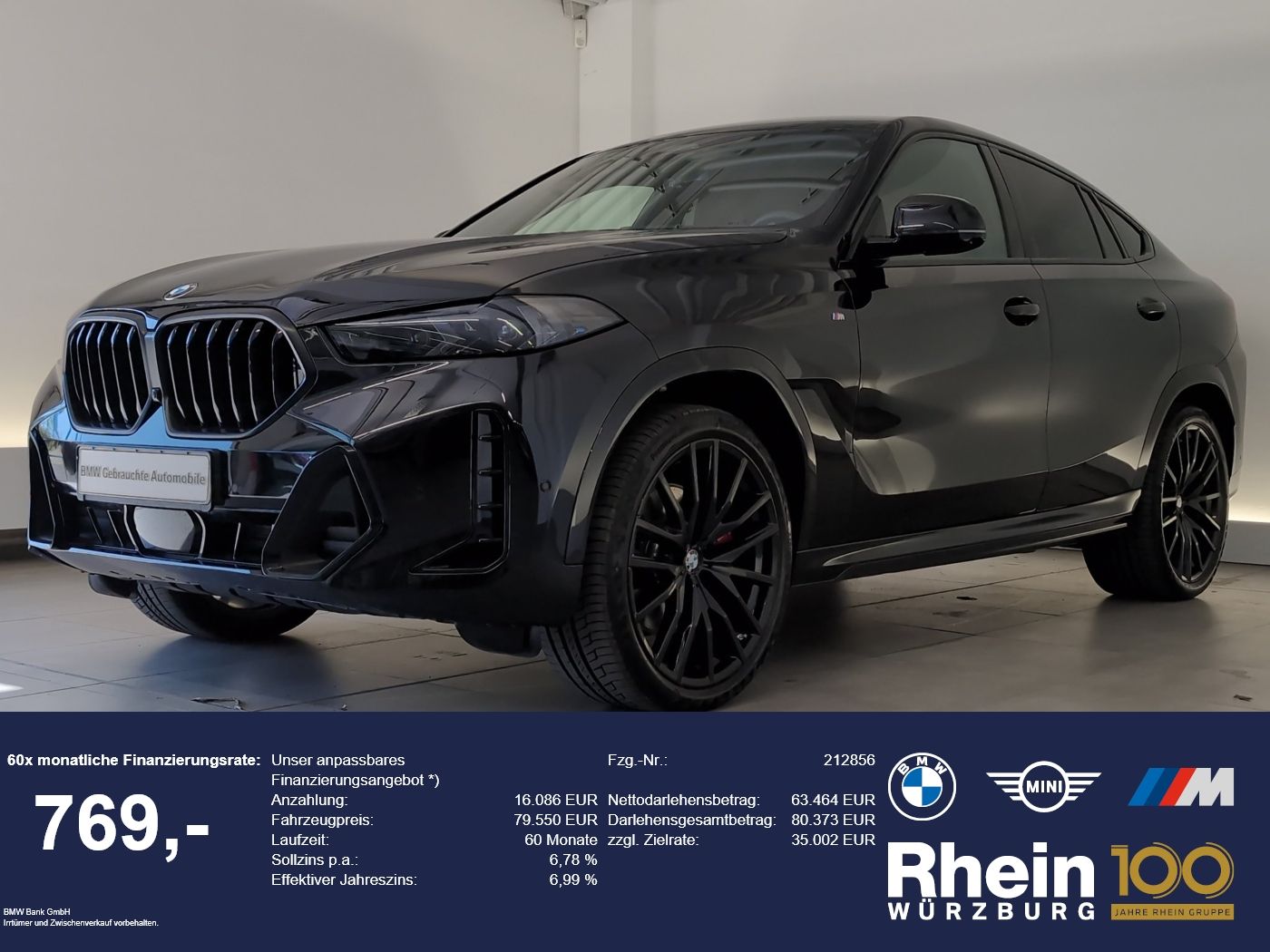 BMW X6 xDrive30d M Sport Pro Navi/LED/AHK/360°/HuD N