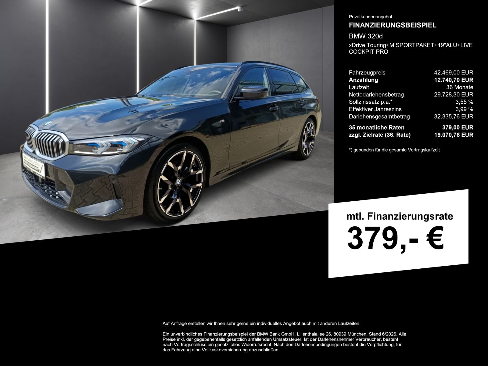 BMW 320d xDrive Touring+M SPORTPAKET+19"ALU+LIVE COC
