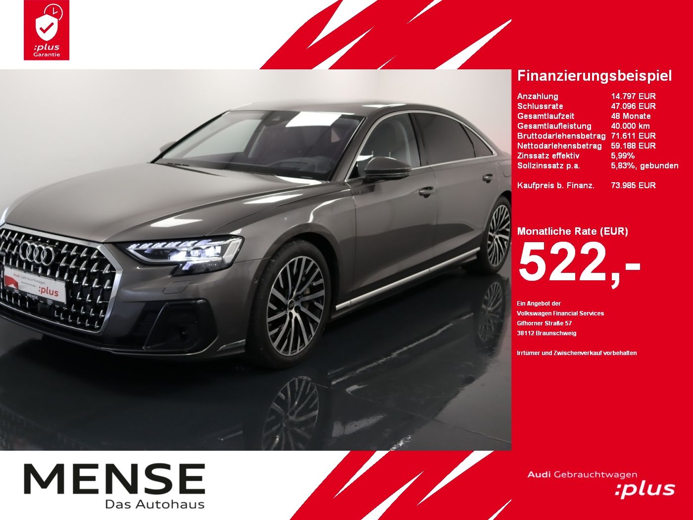 Audi A8 lang 60 TFSI e quattro tiptronic - Samsaru's Car Outlet