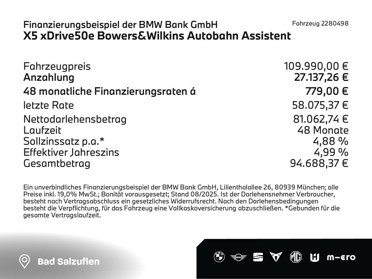 BMW X5 xDrive50e Bowers&Wilkins Autobahn Assistent