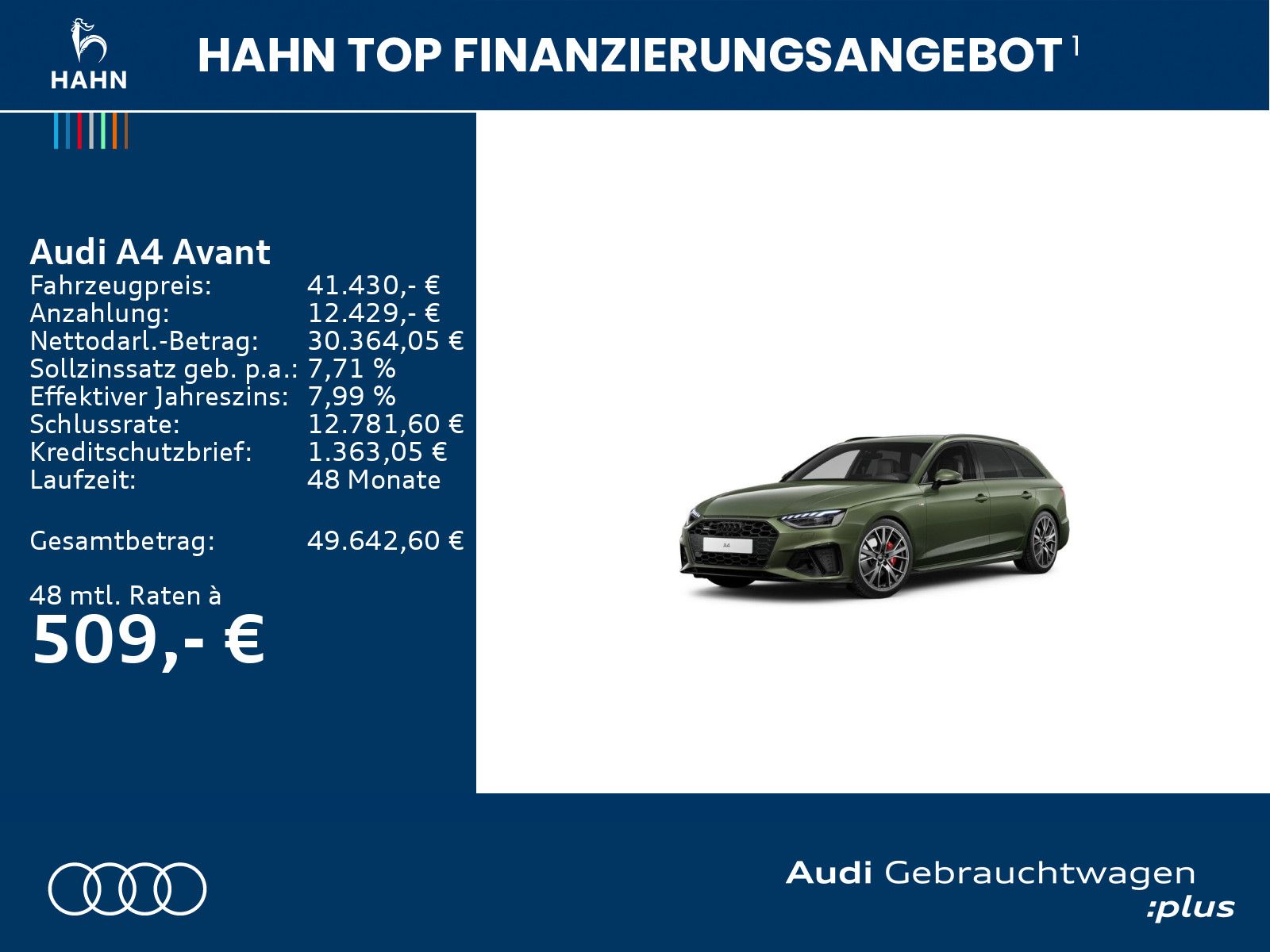 Audi A4 Avant 40 TFSI quattro S line AHK B&O Matrix N