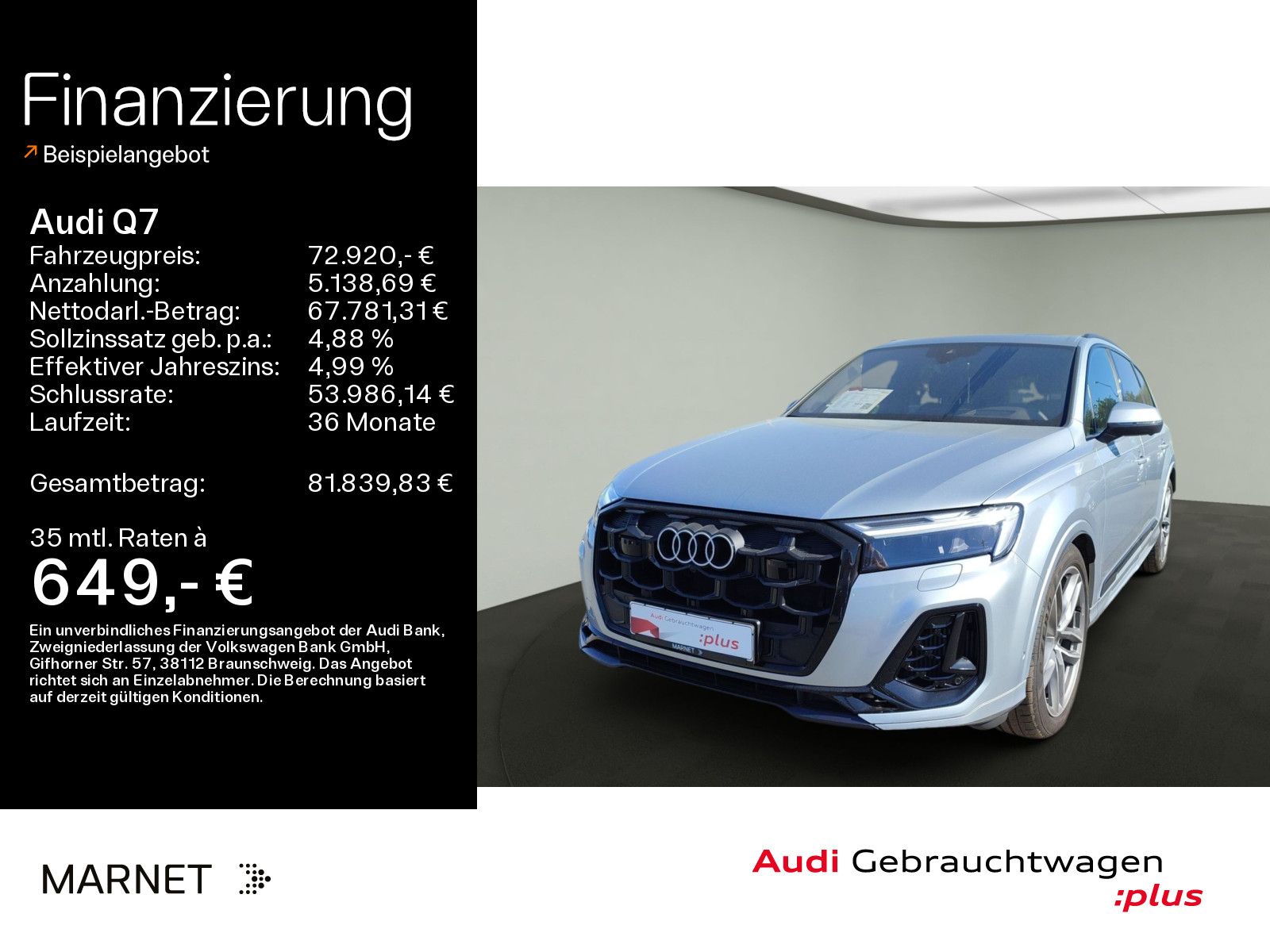 Audi Q7 55 TFSI e quattro S line*Matrix*B&O*HUD*AHK*P