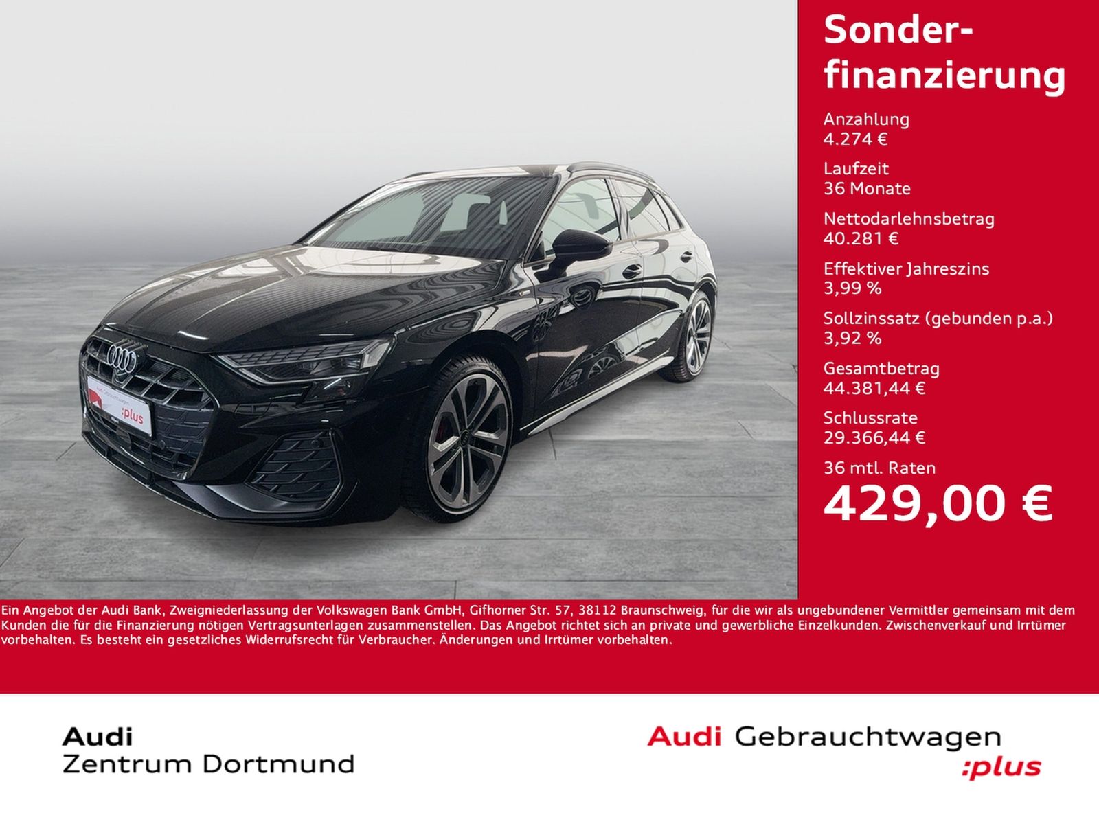 Audi A3 Sportback quattro S LINE STANDHZ. SONOS AHK