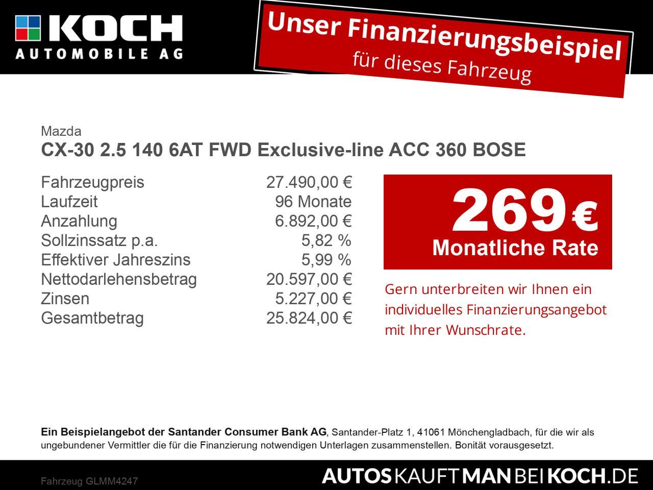 Mazda CX-30 2.5 140 6AT FWD Exclusive-line ACC 360 SHZ