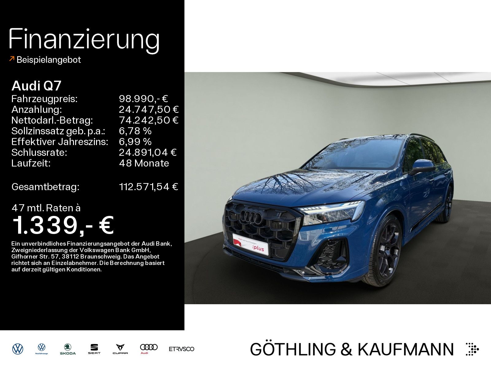 Audi Q7 SUV S line 50 TDI quattro 210(286) kW(PS) tip