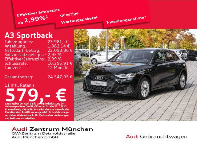 Audi A3 Sportback 40 TFSI e S tronic SitzHzg/PDC