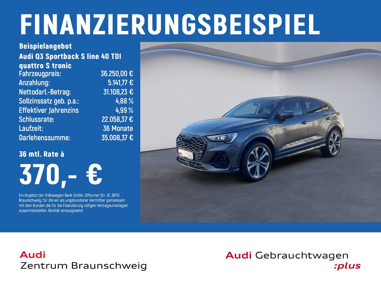 Audi Q3 Sportback S line  40 TDI quattro S tronic AHK